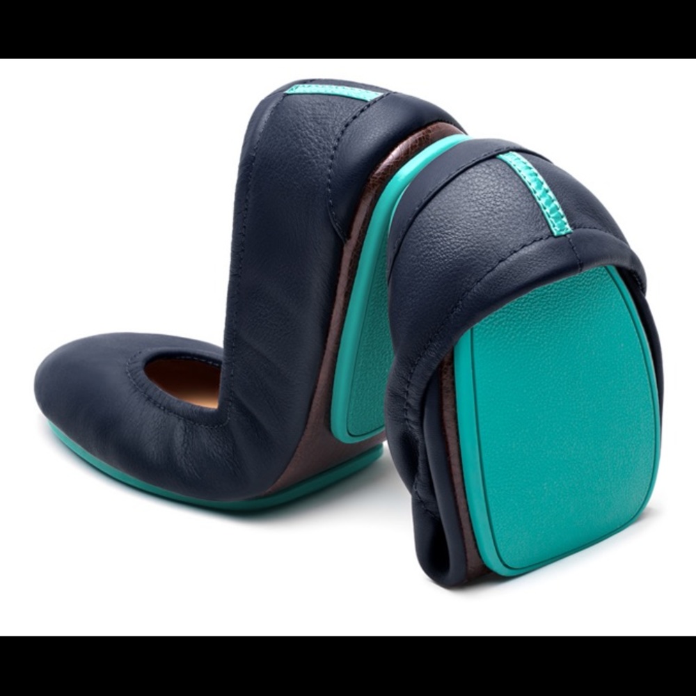 Tieks CALIFORNIA NAVY + Tarrago shoe polish